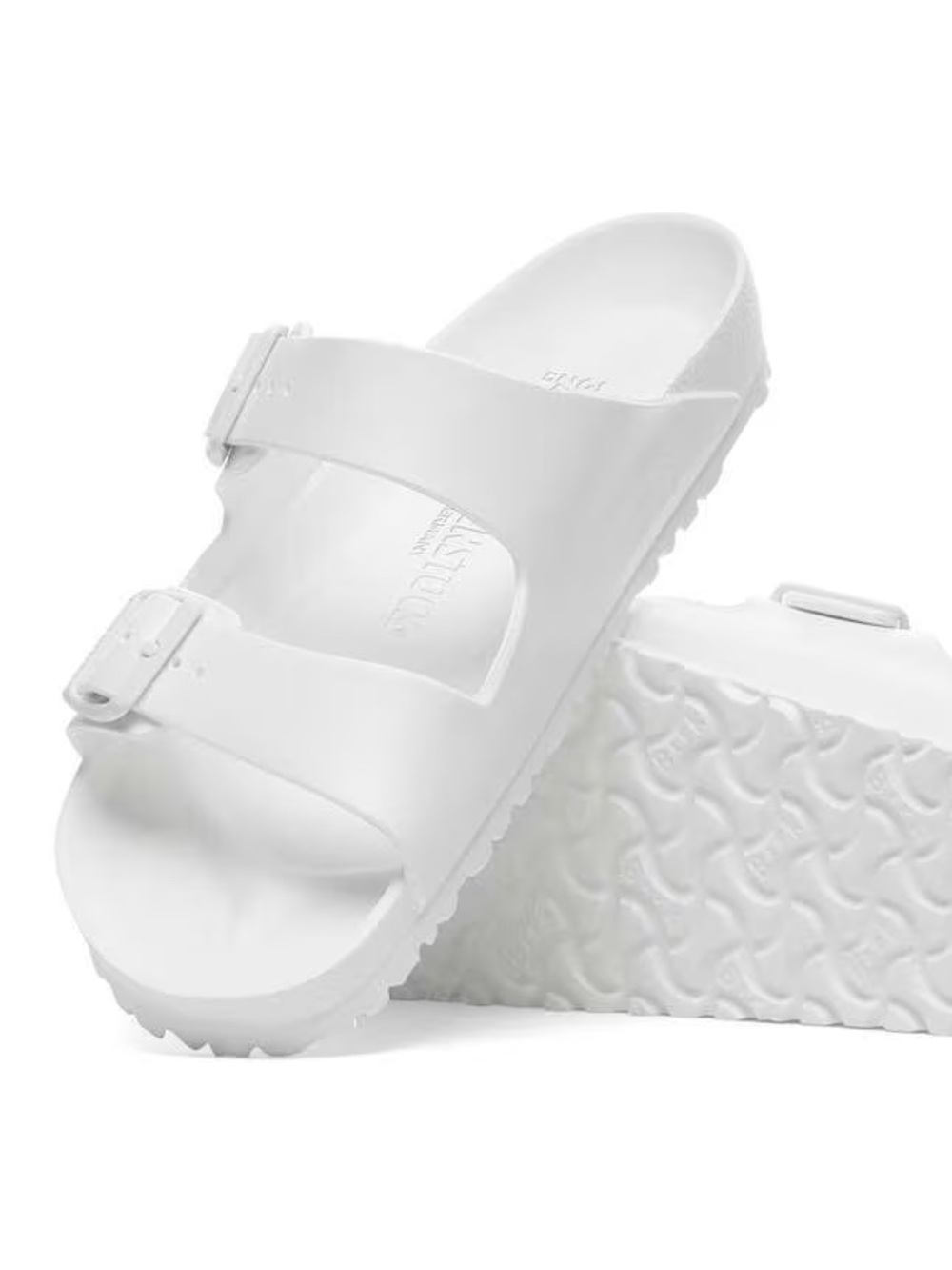 Birkenstock 40 White Arizona EVA Slide Sandal Pool Beach Neutral Casual Comfy